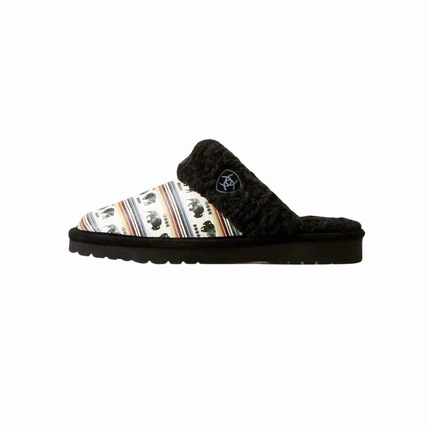 Women's Jackie Square Toe Exotic Print Buffalo Slipper In Multi Effortless Sandal Fit Comfort Memory Foam