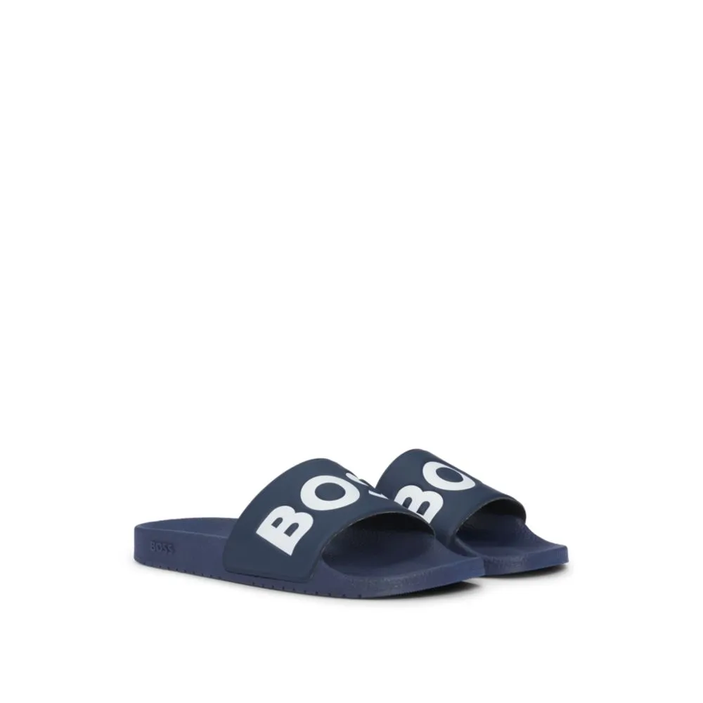Retro Vibe Italian-made slides with large logo detail