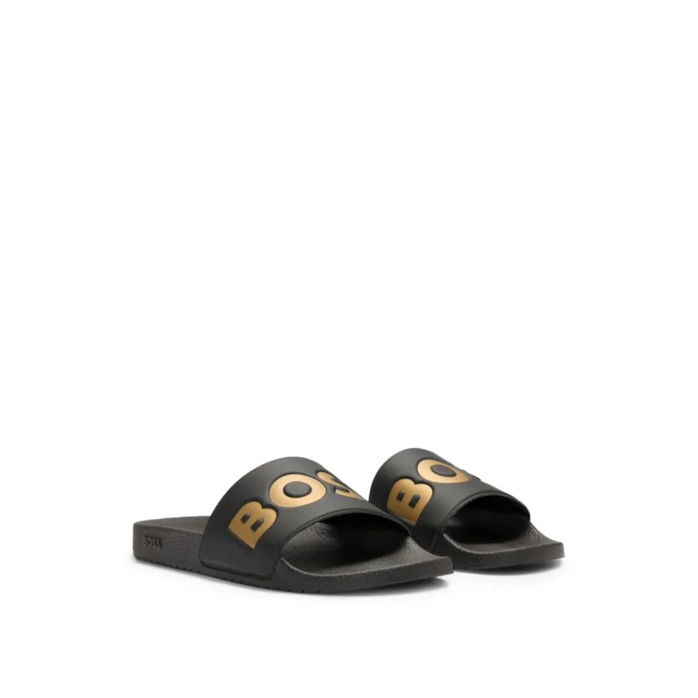 Italian-made slides with large logo detail Resort Ready Open Toe