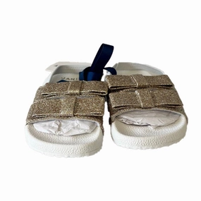 Janie and Jack Girls White | Gold Sandals Dog Hike