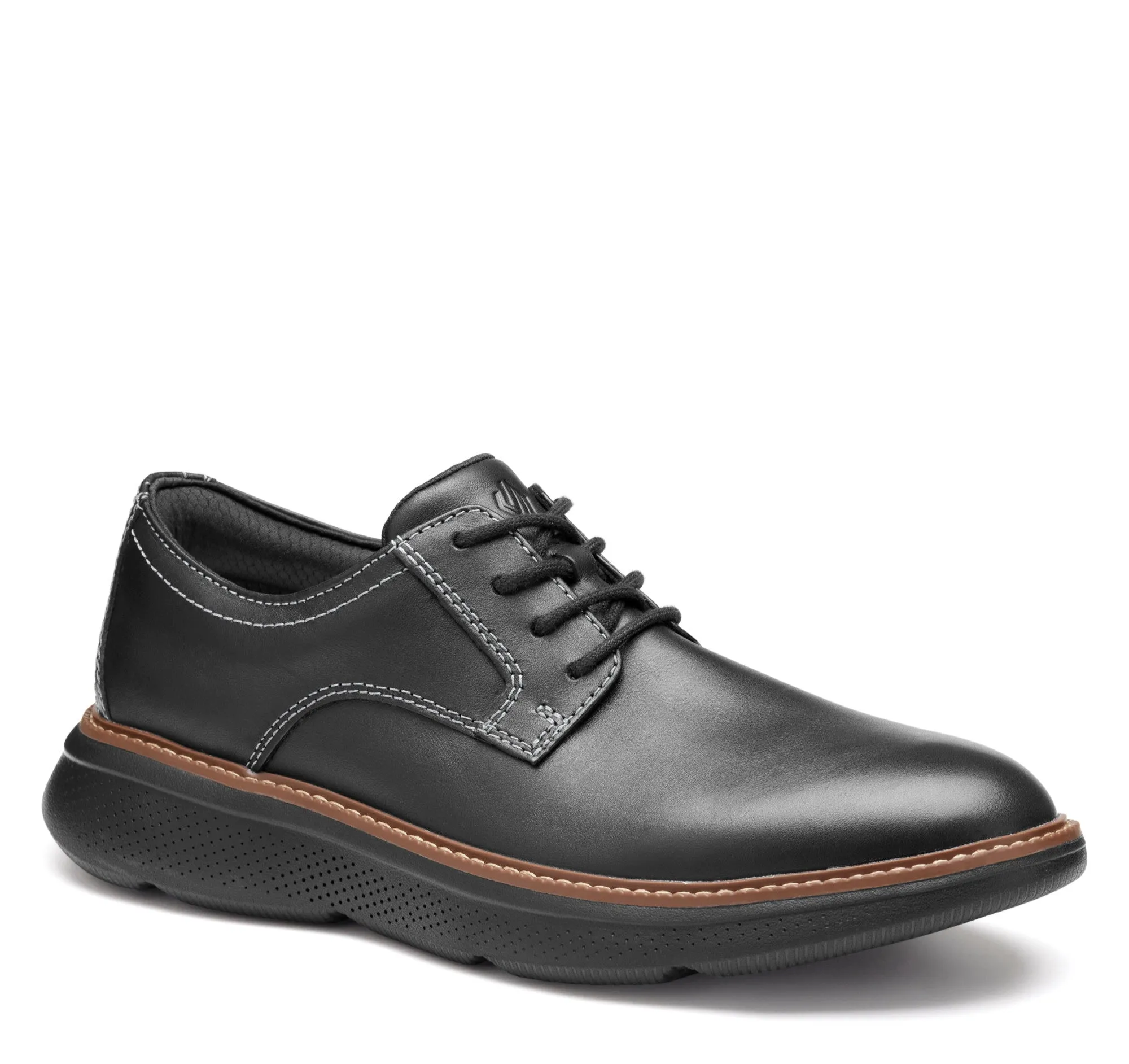 Johnston & Murphy Men's Colson Plain Toe Lace-Up Dress Casual Shoe Corporate Basic Luxe Detail Formal Setting