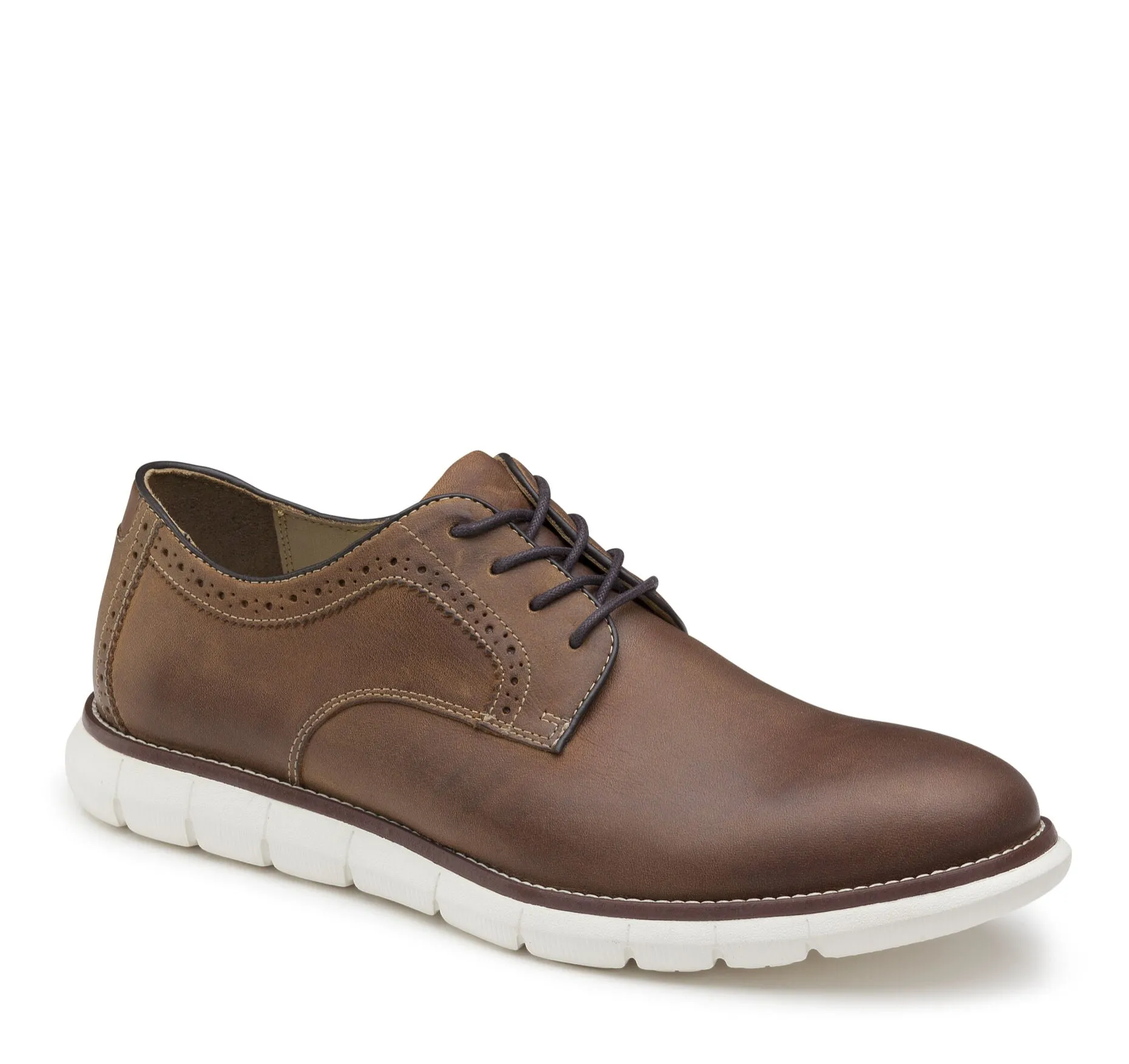 Traditional Oxfords Easy to Wear Johnston & Murphy Men's Holden Oiled Leather Plain Toe Dress Casual Lace-up Shoe