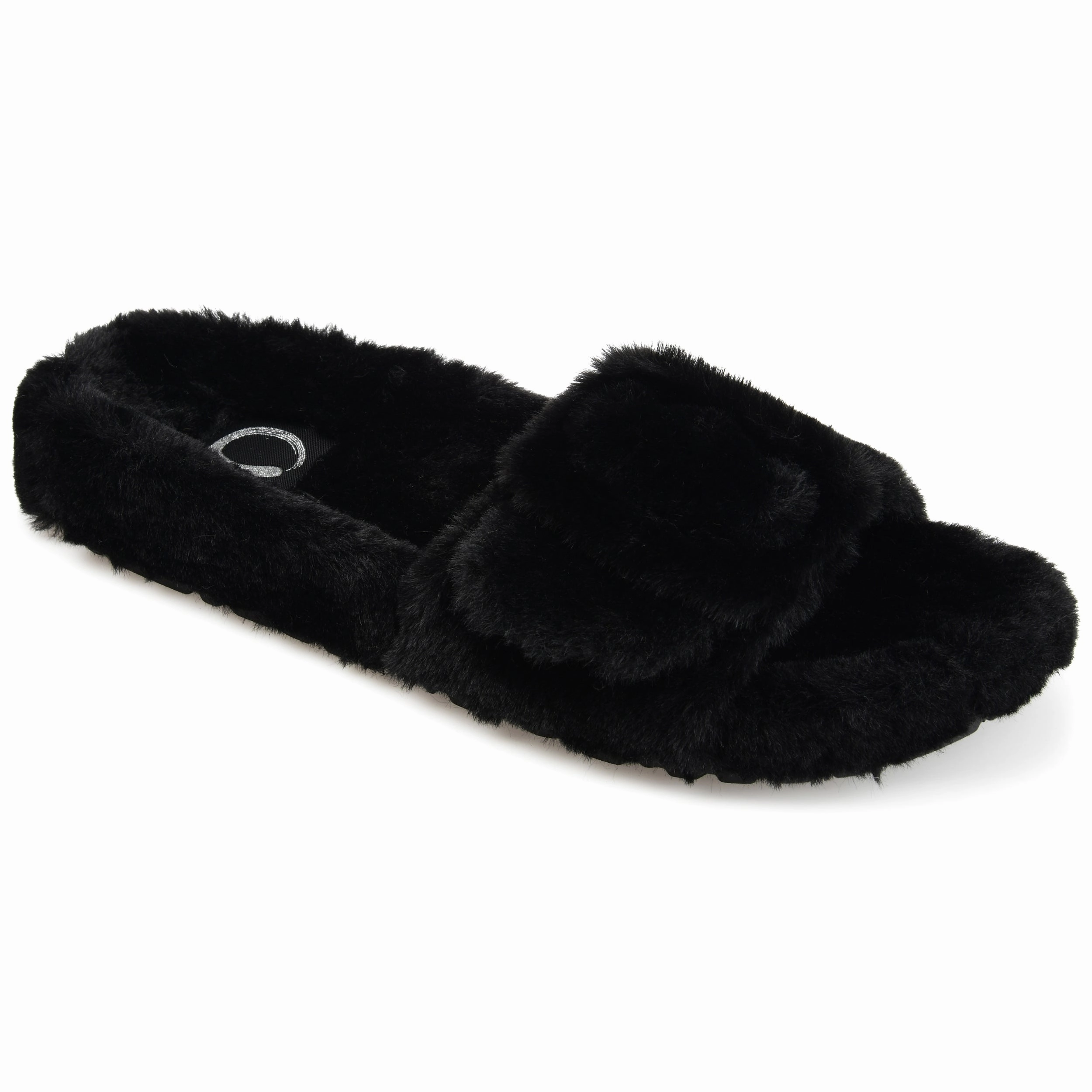 Journee Collection Women's Faux Fur Shadow Slipper Travel Essential
