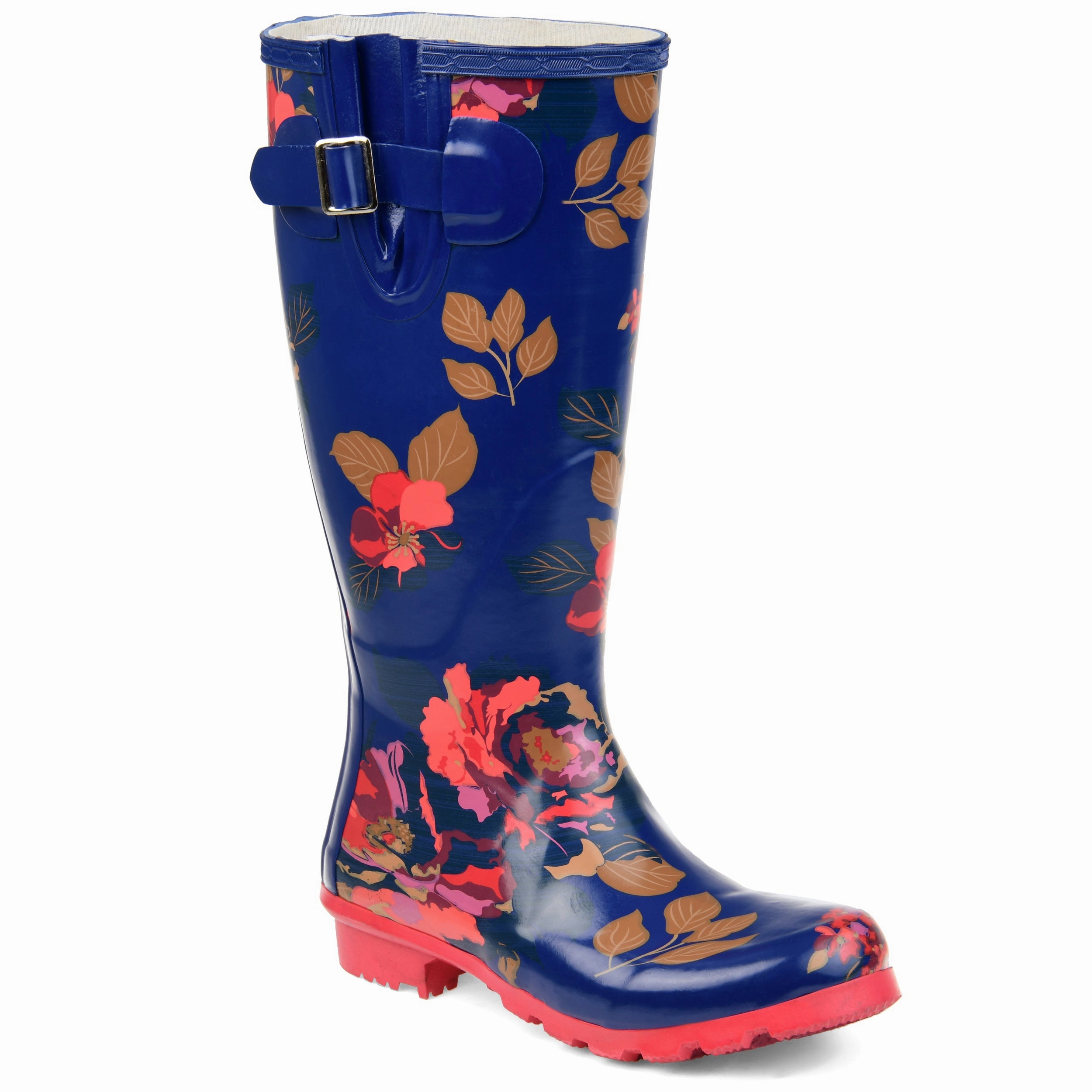 Journee Collection Women's Mist Rainboot Tiger Mark Casual Gathering