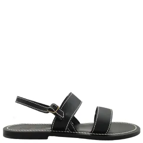 K Jacques Barigoule Leather Flat Sandals Lightweight Footwear