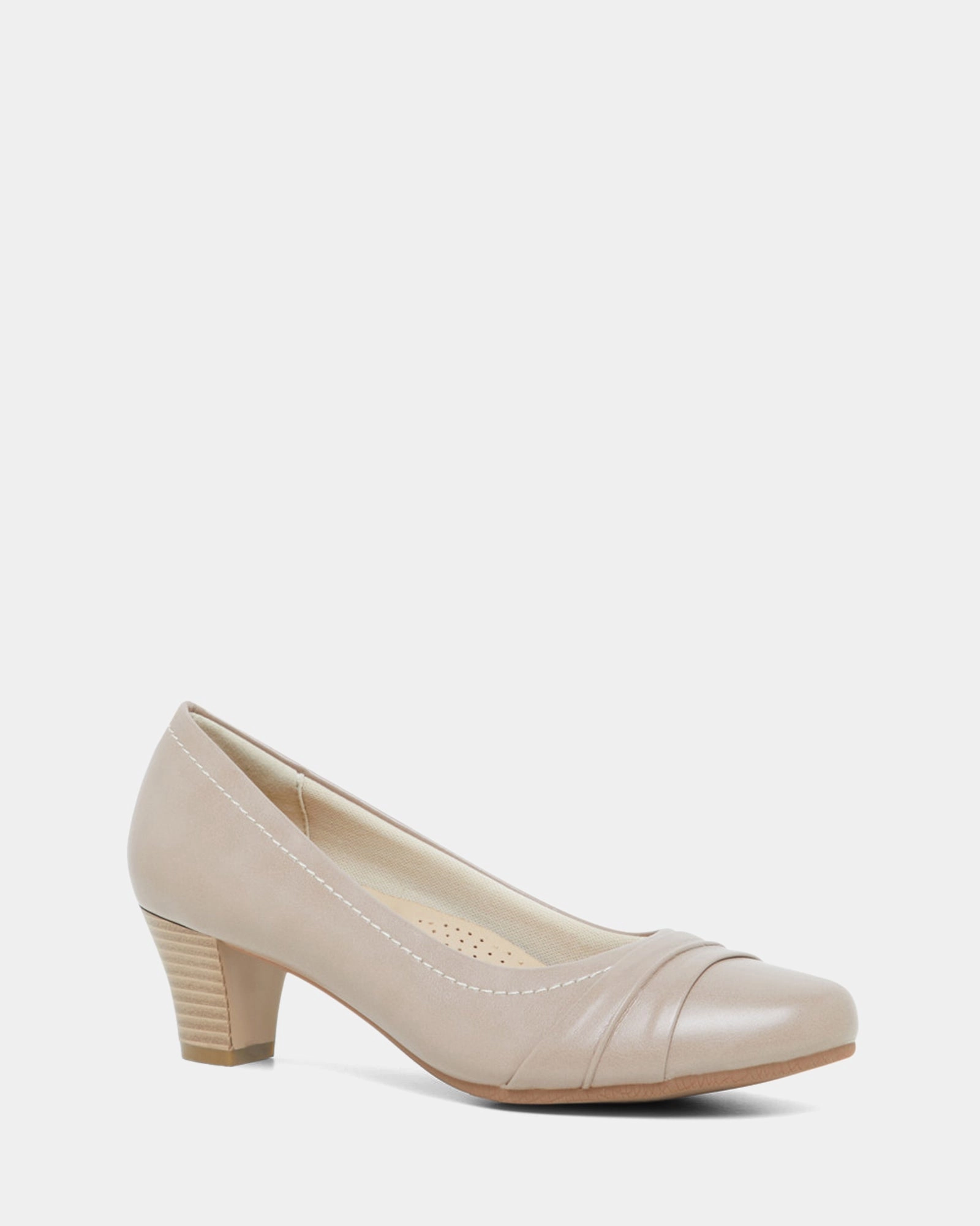 Kent Taupe Sleek Line Red Heel