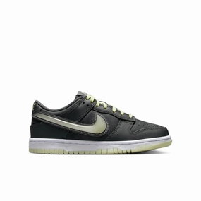 Kid's Dunk Low Sneakers In Iron Grey/cool Grey-Lime Ice-White Torsion Rigidity System Non Restrictive Toe Box