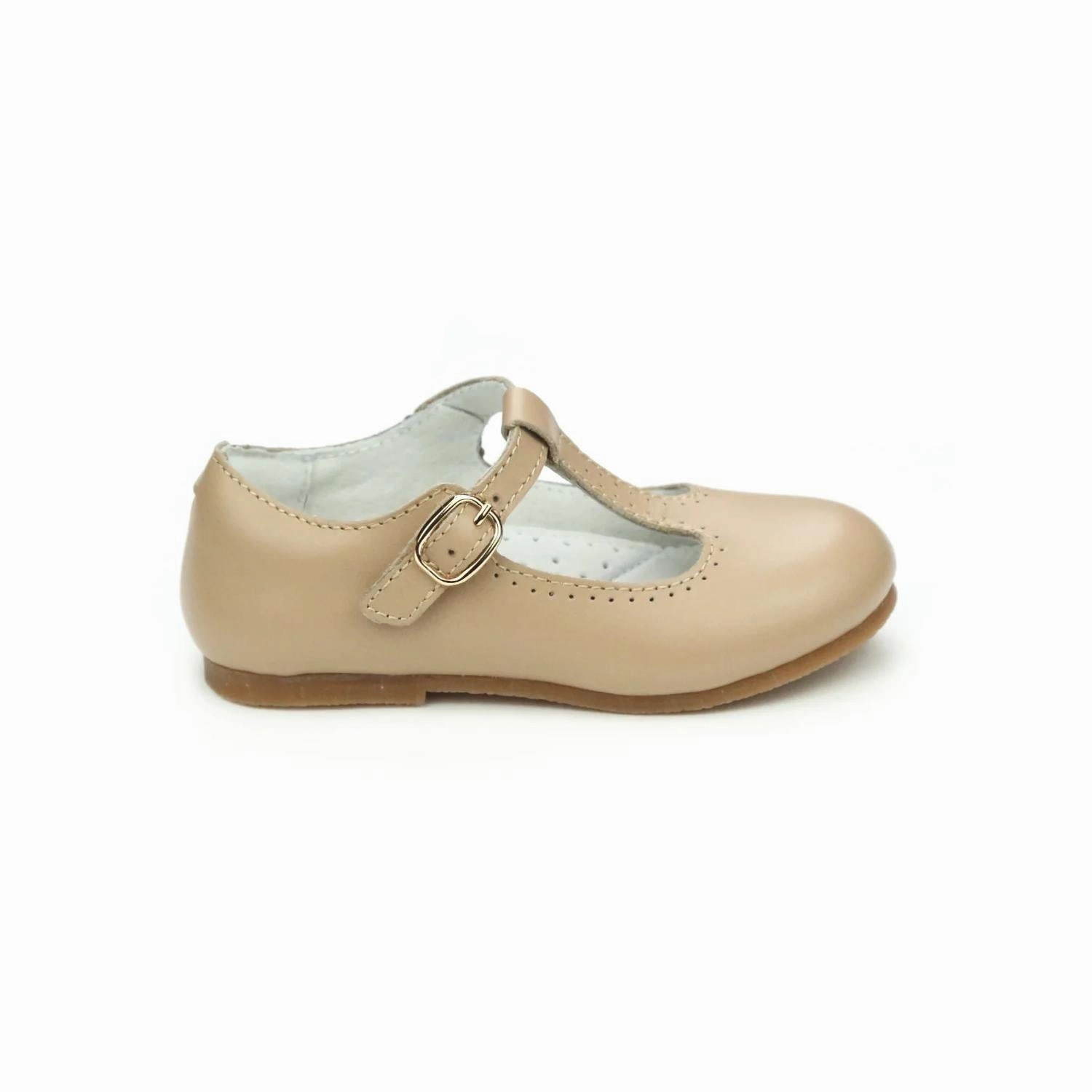 Kid's Eleanor Flat Shoes In Latte Dark Tone