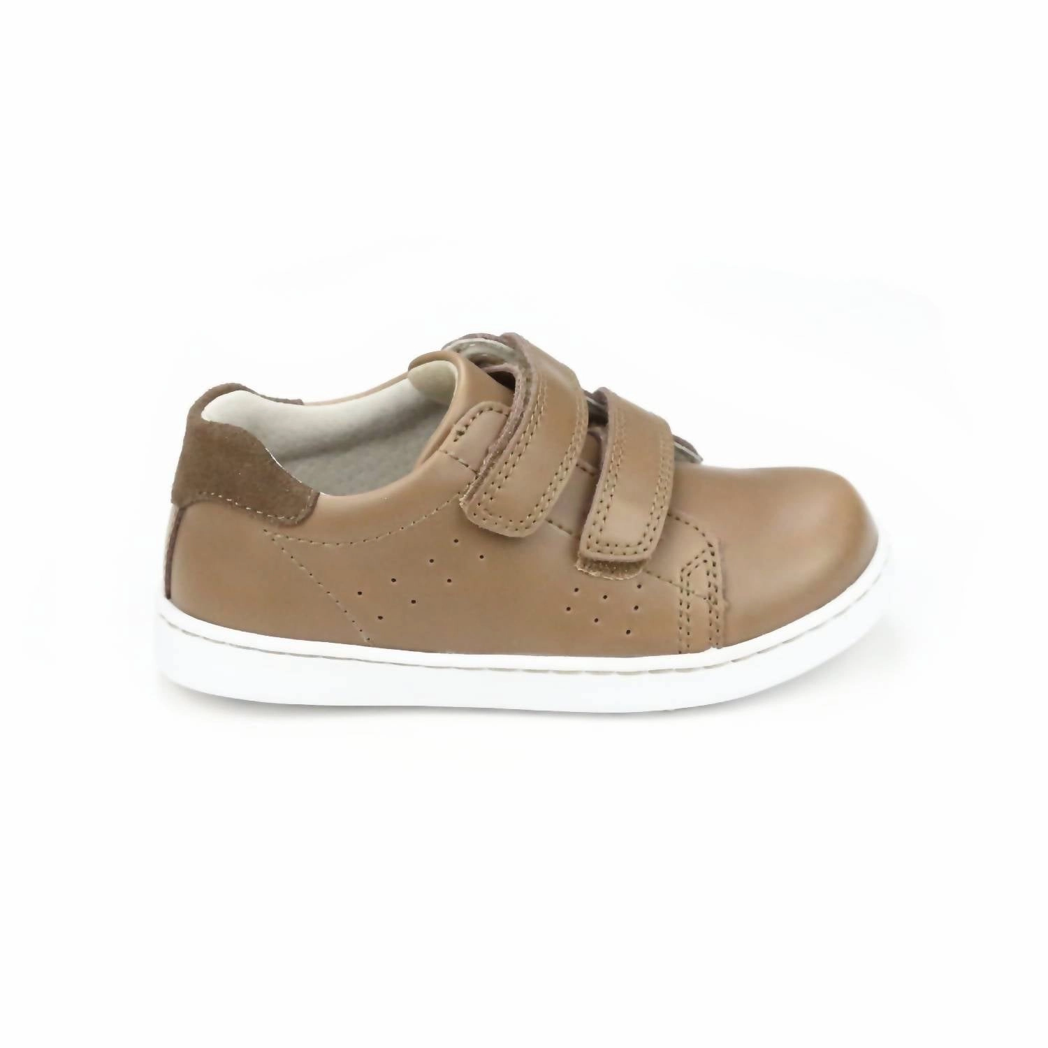 Kid's Kyle Double Strap Sneaker In Mocha Trendy Style Impact Dispersal