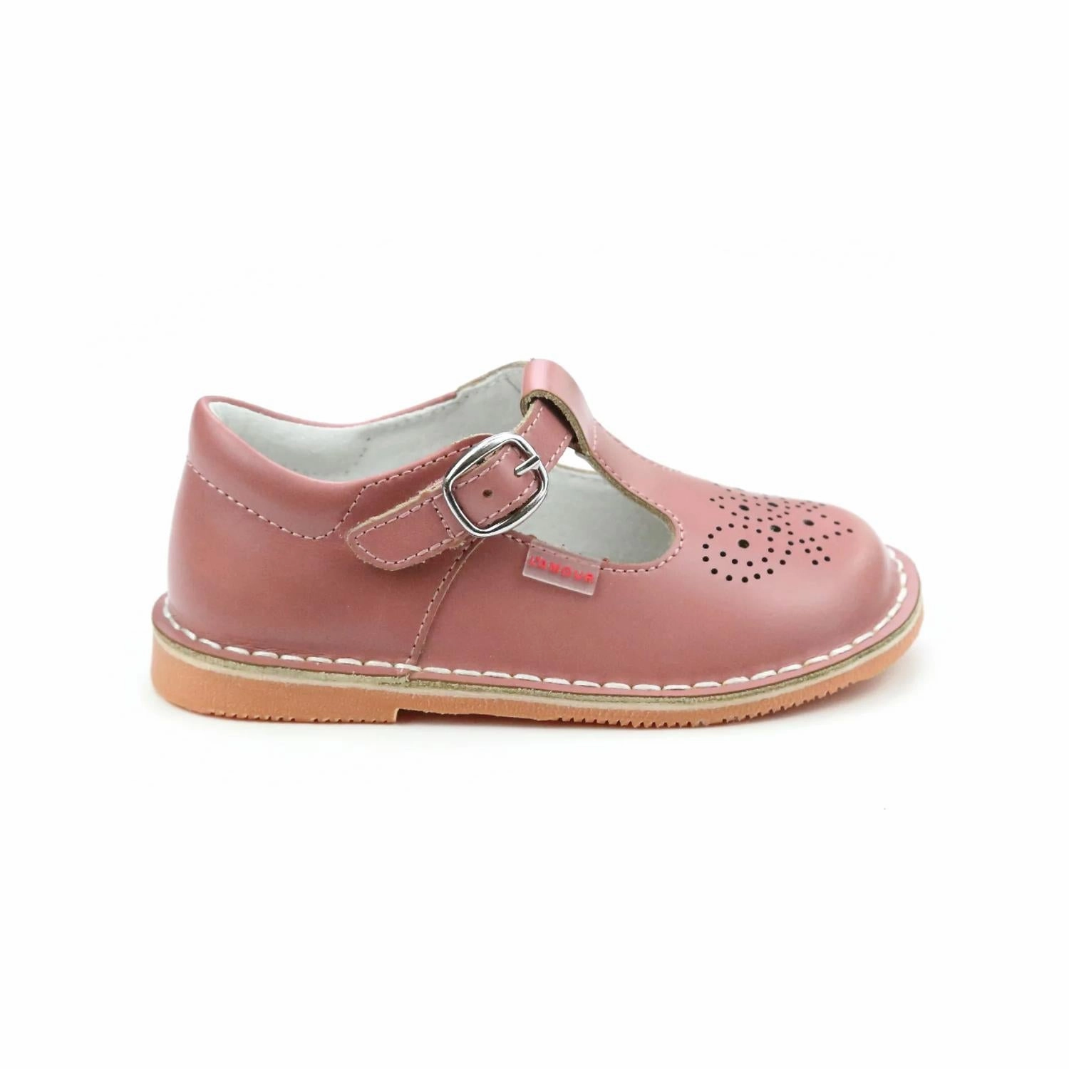 Kid's Ollie T-Strap Shoes In Vintage Rose Indoor Wear