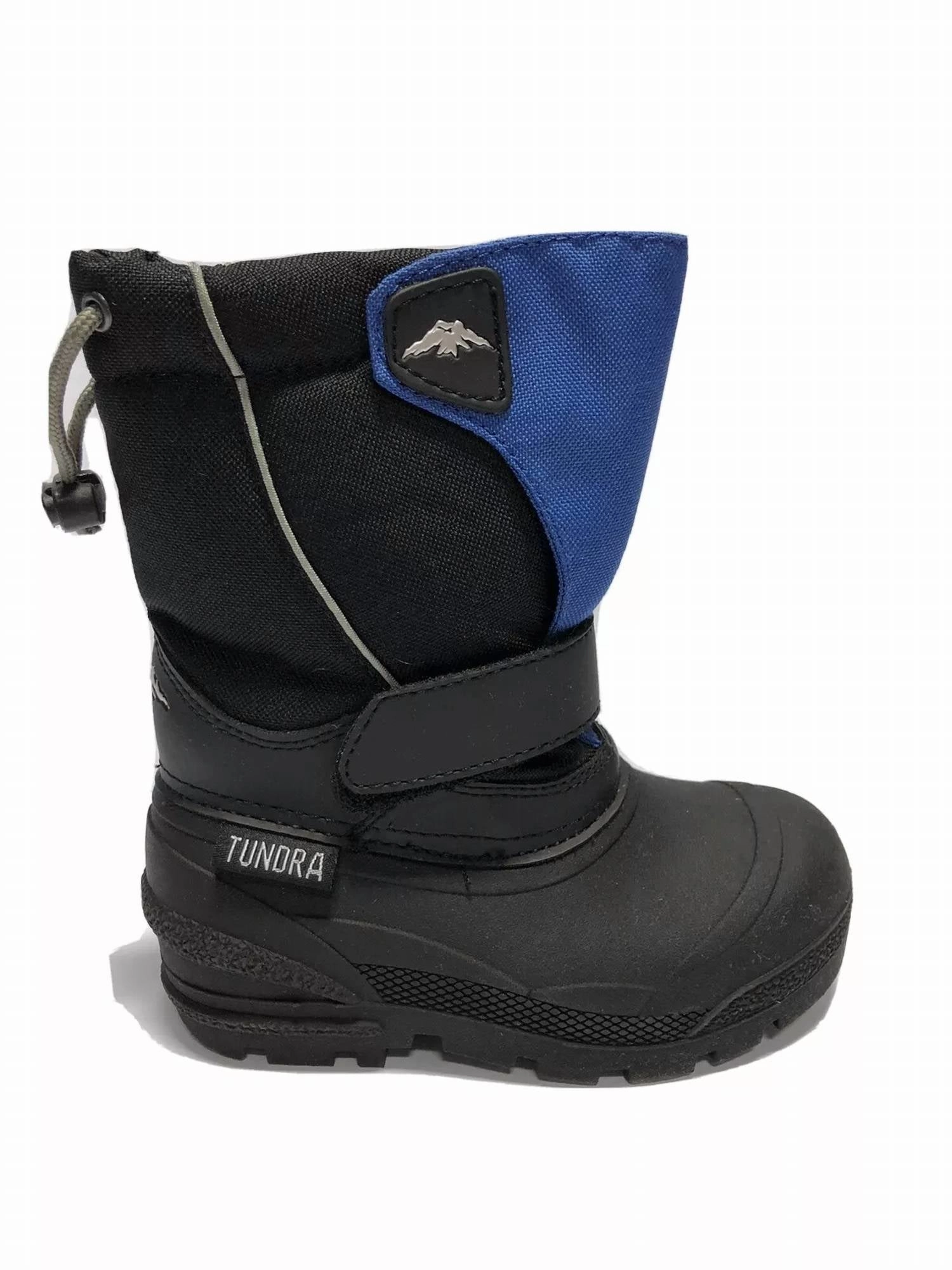 Kid's Quebec Boots In Black/royal Padded Footbed