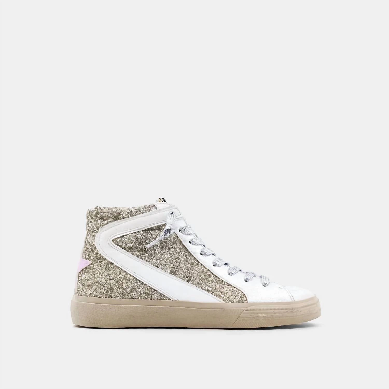 Iconic wear Kid's Roxanne Pearl Glitter High Top Sneakers In White