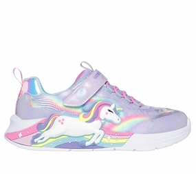 Kid's Unicorn Chaser Sneaker In Lavender/mulit High Top Ergonomic Last