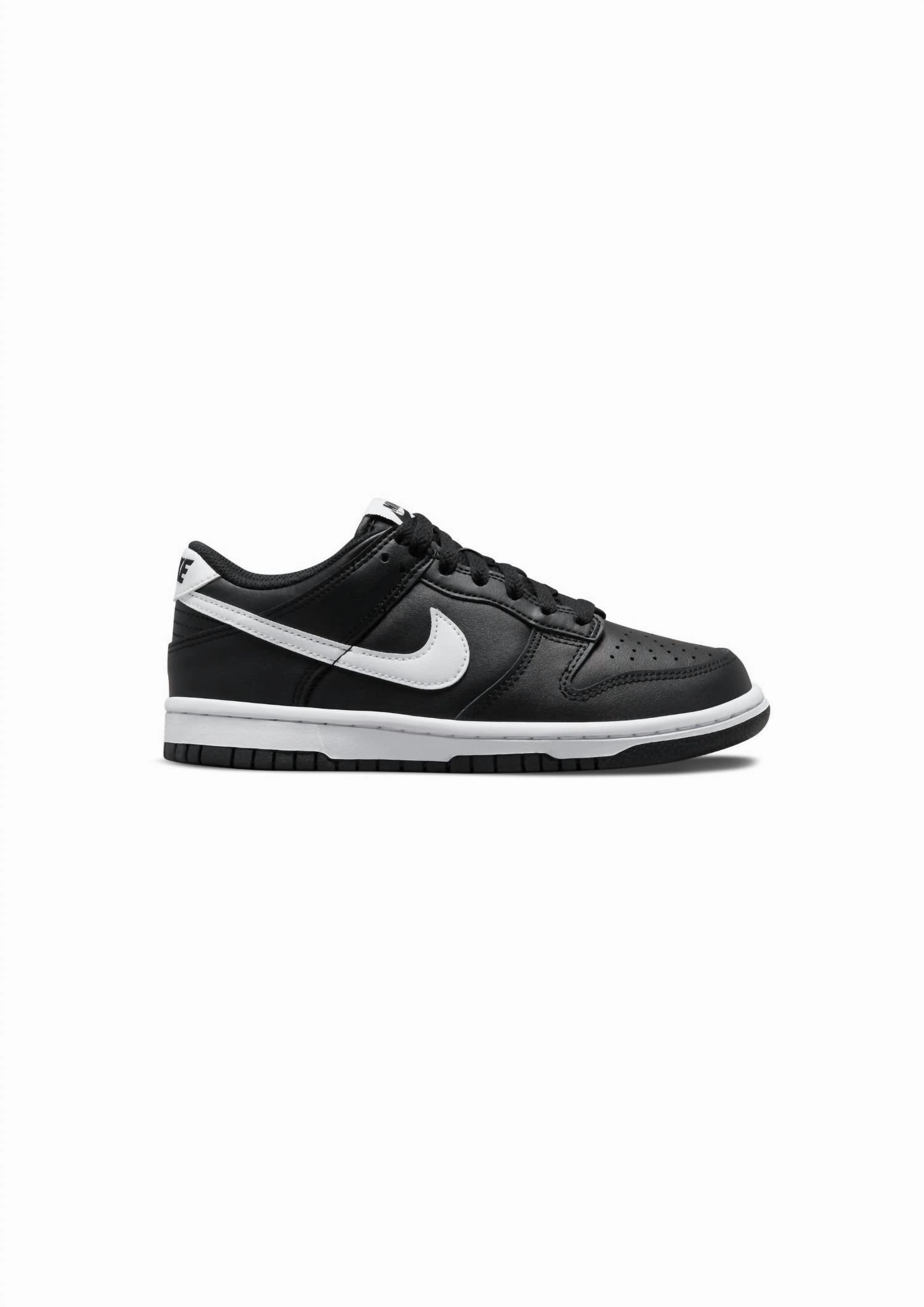 Kids Boy Dunk Low Sneaker Shoes In Black White Responsive Look