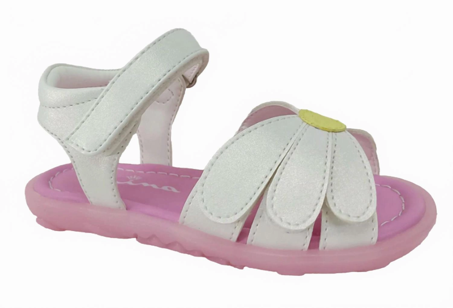Kids Cristle Daisy Sandal In White All-day Summer Sandals