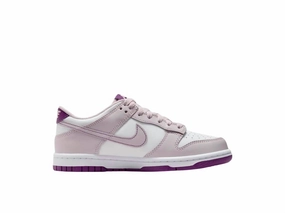Anti Fatigue Tech Hybrid style Kids Dunk Low Shoes In White/viotech-Platinum Violet