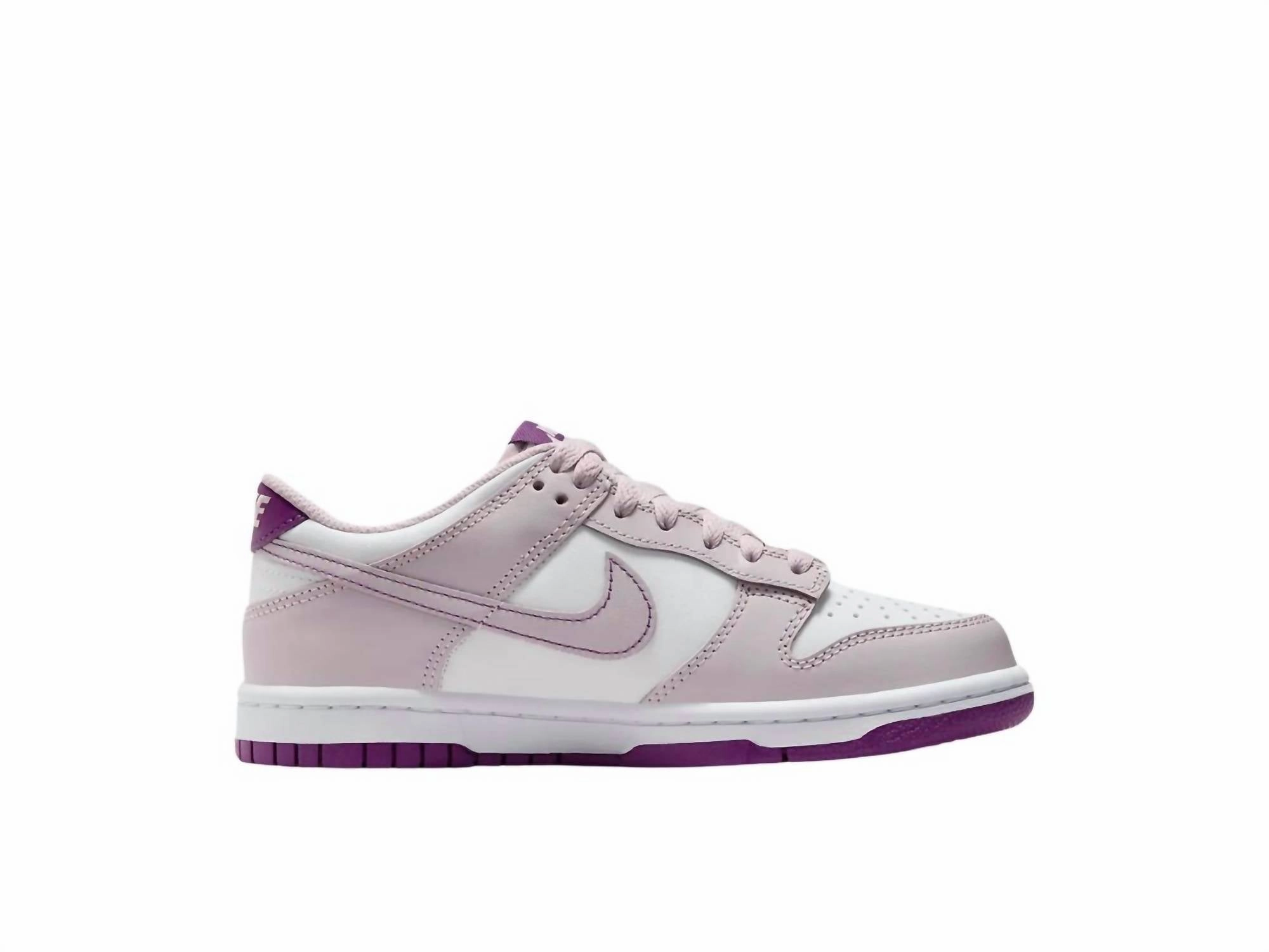 Anti Fatigue Tech Hybrid style Kids Dunk Low Shoes In White/viotech-Platinum Violet
