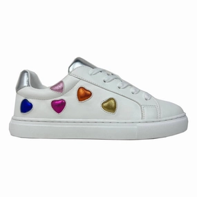 Neutral Stride Engineering Kids Miss Gaia Hearts Sneaker In White Multi