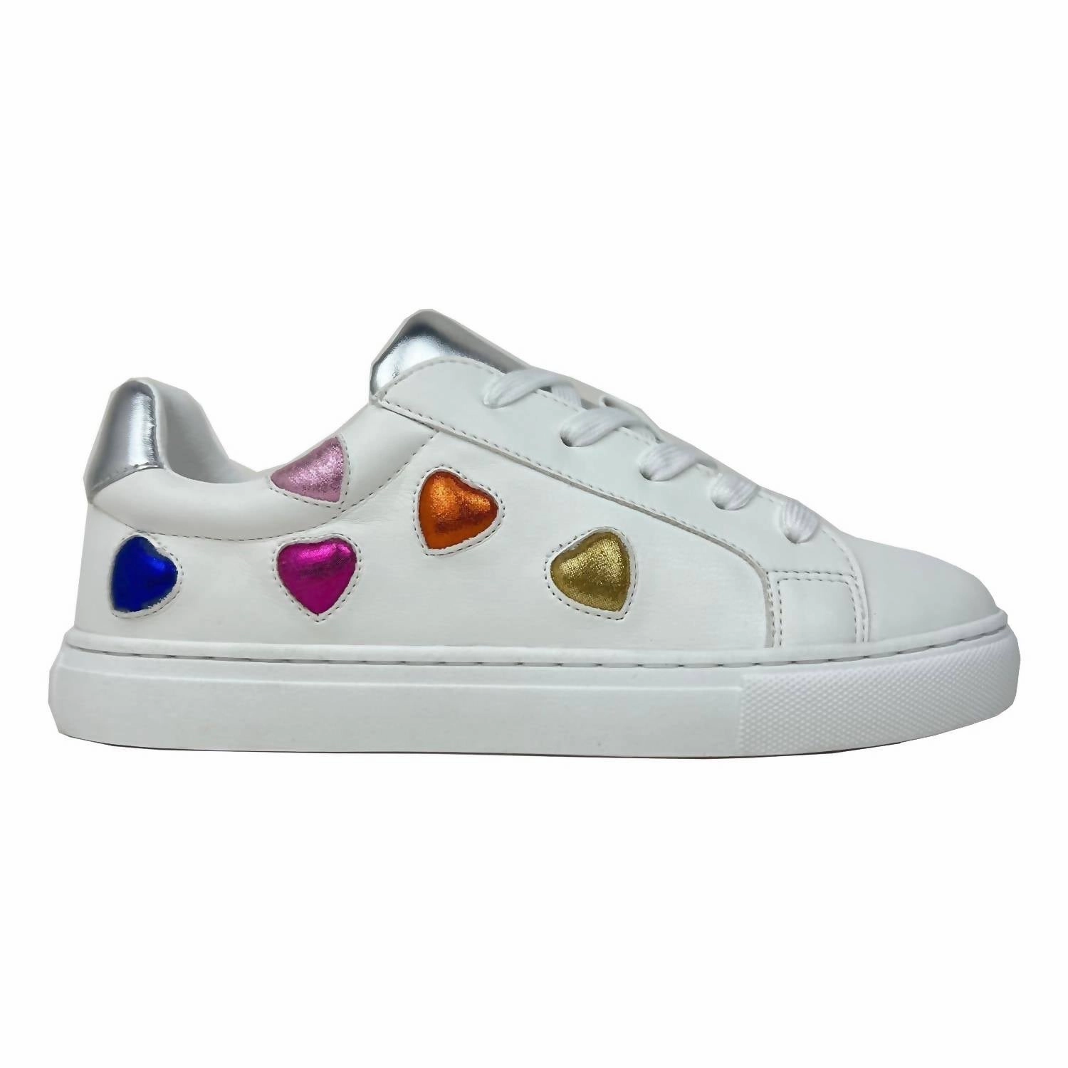 Neutral Stride Engineering Kids Miss Gaia Hearts Sneaker In White Multi