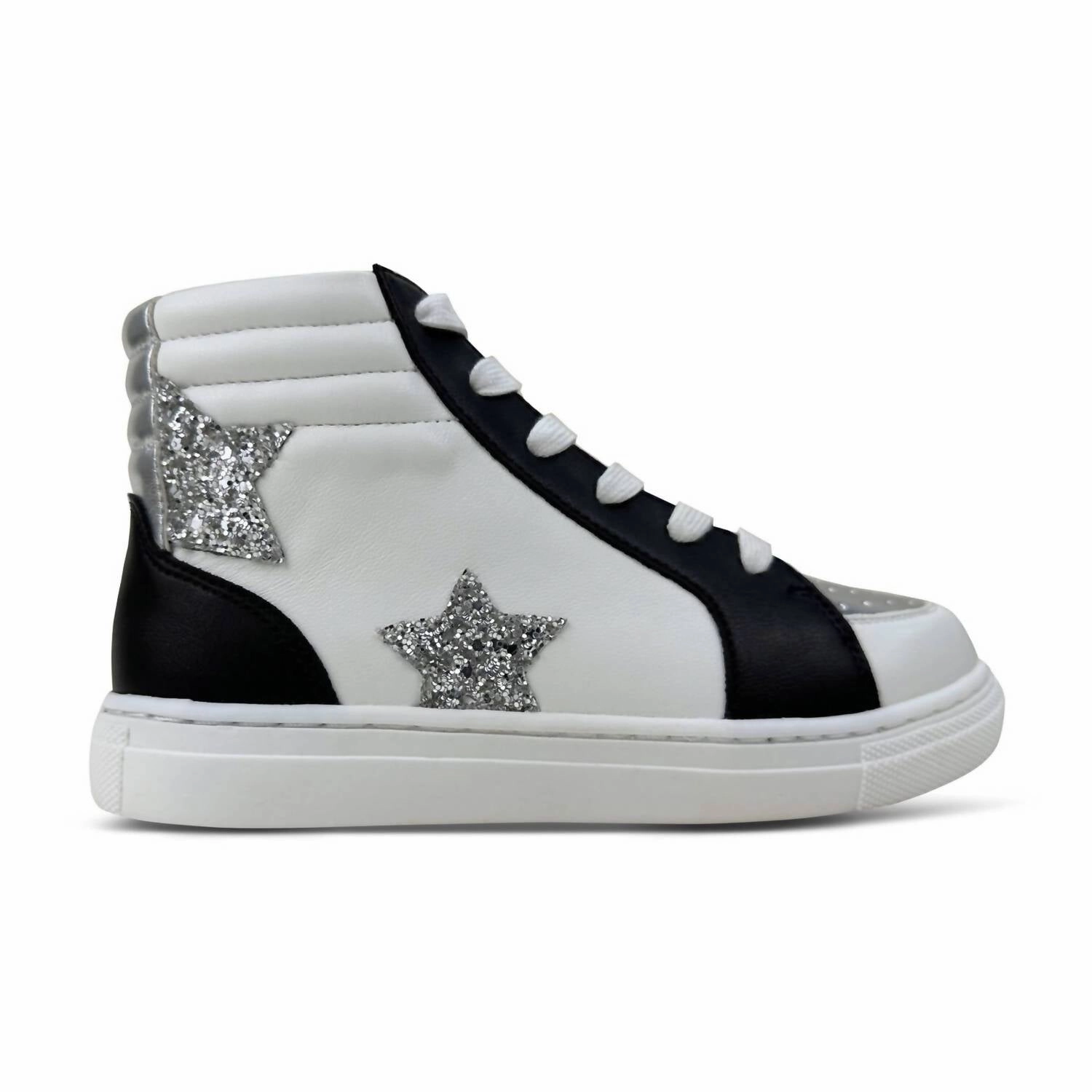 Kids Miss Hannah Sneaker In Black & White Run Fast