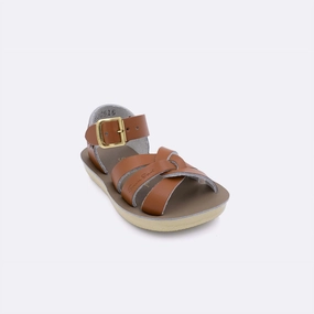 Kids Swimmer Sandal In Tan Relaxed Walk Everyday Outdoor Shoes