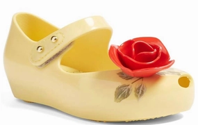 Kids Ultragirl Beauty & The Beast Sandals In Yellow All weather Style Neutral