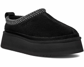 Outdoor Use Koolaburra By UGG Burree 1159750 Women's Black Suede Platform Slippers ZOGG1004