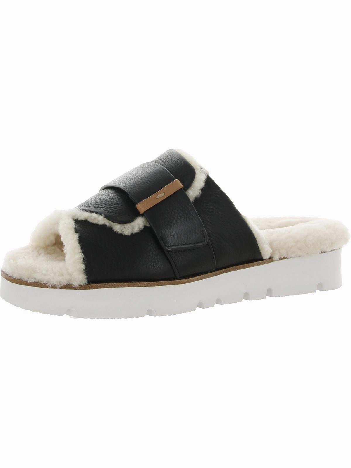 Lavern Womens Shearling Leather Slide Slippers Outdoor Ready Relax Fit Sandal