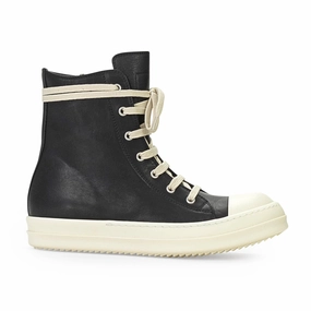 LEATHER HIGH TOP RAMONES BLACK SNEAKERS skiing shoes
