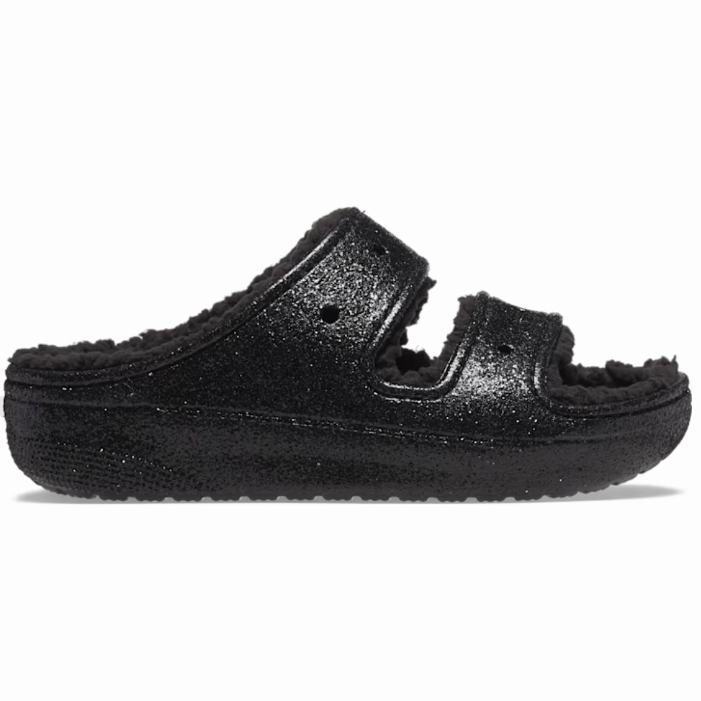 Crocs Classic Cozzzy Glitter II 208979-001 Slide Sandal Mens 9 Black Lined POW60 sprint training shoe appropriateness