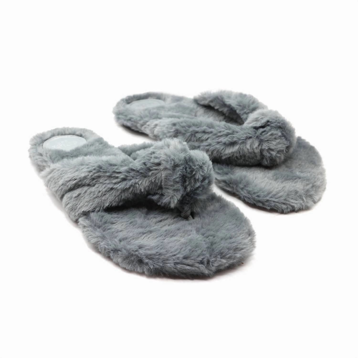 Faux Fur Flip Flop In Mink All-day Comfort