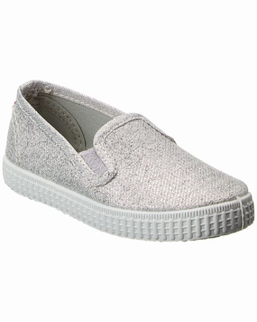 Evening Stroll PU Sole Cienta Cangrejo 2Elasticos Metalizado Canvas Slip-On Sneaker