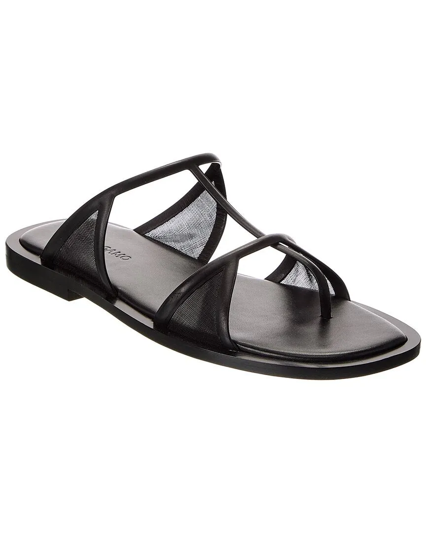 Ferragamo Gioventu Leather & Mesh Sandal Seasonal Footwear