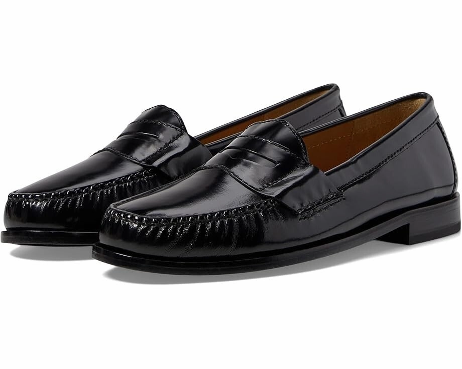 Cole Haan Pinch Penny Loafer Men's 7 Black Leather Moc Toe Casual Shoes ZOGG23 Durable Rubber Outsole Soft Heel