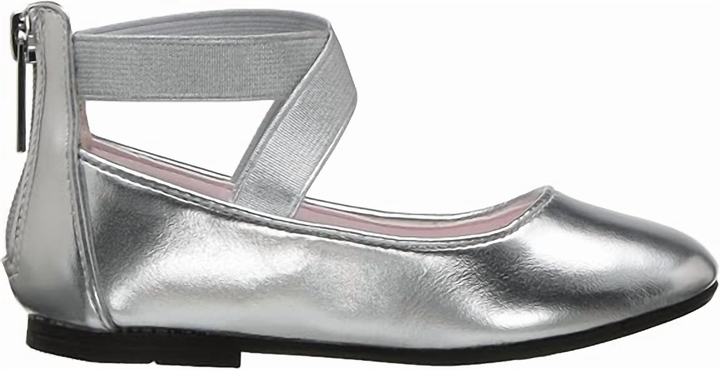 Foot-Friendly Design Morning Light Little Girl's Marissa Sandals In Silver