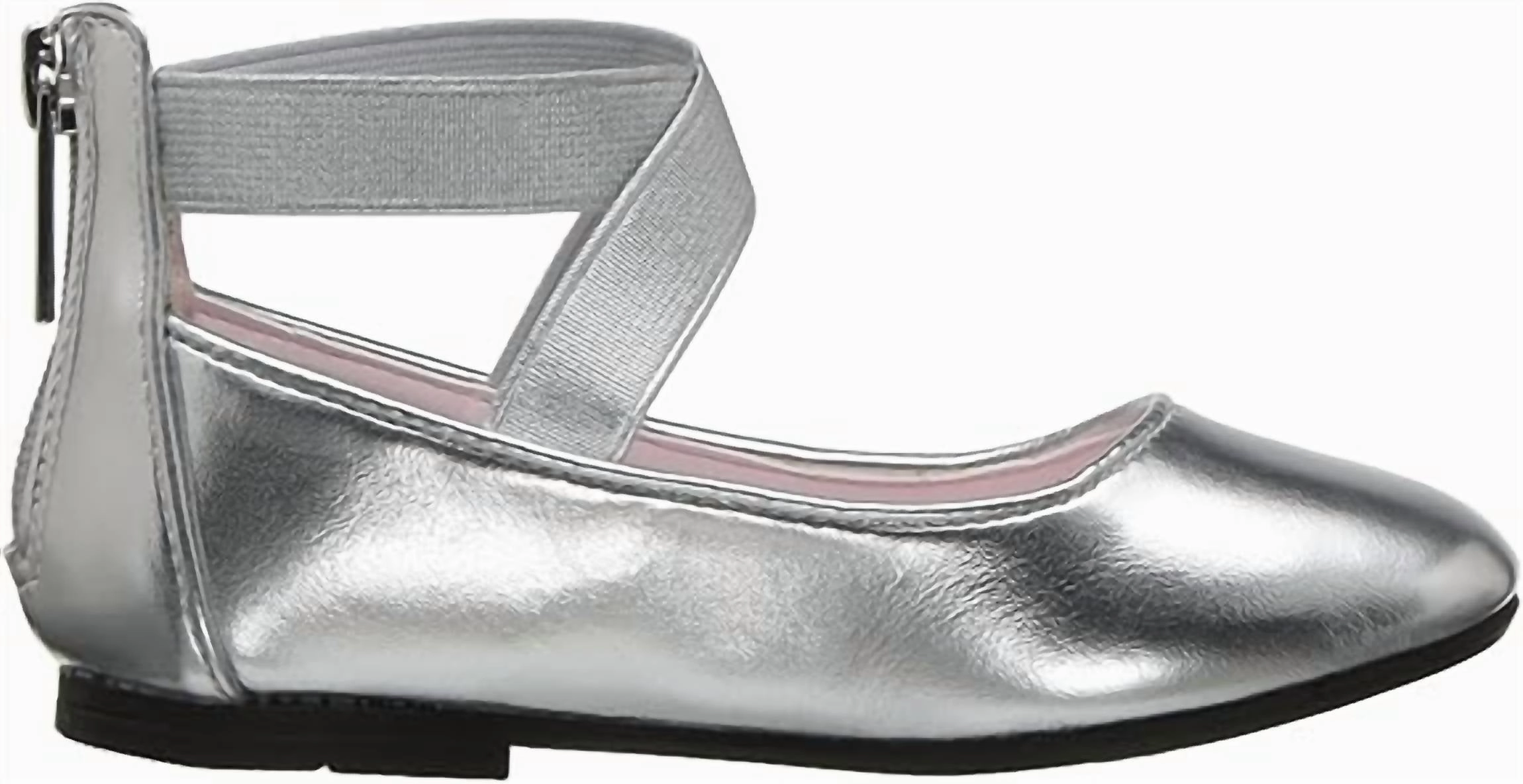 Little Girl's Marissa Sandals In Silver Soft Sole Stable Step