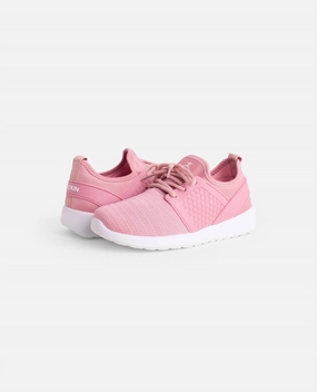 Easy Packing All Day Support Girls Enjoy Lace Up Sneaker In Pink