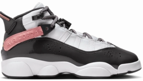 Jordan 6 Rings White Red Stardust Vapor Green Anthracite (GS) Sleek Detail Flexible Comfort
