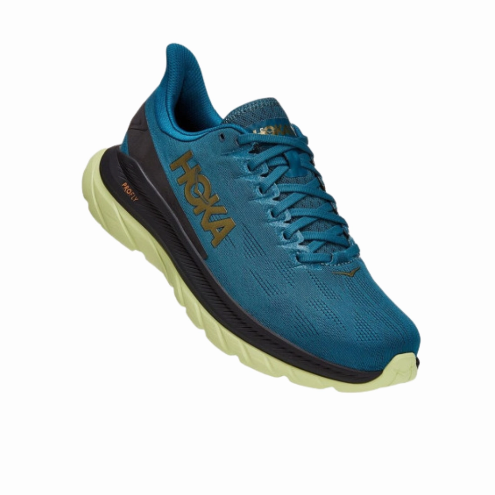 Adjustable Belt Unrivaled performance Hoka One One Mach 4 1113528-BCBLC Sneakers Men's  Blue Training Shoes EEE537
