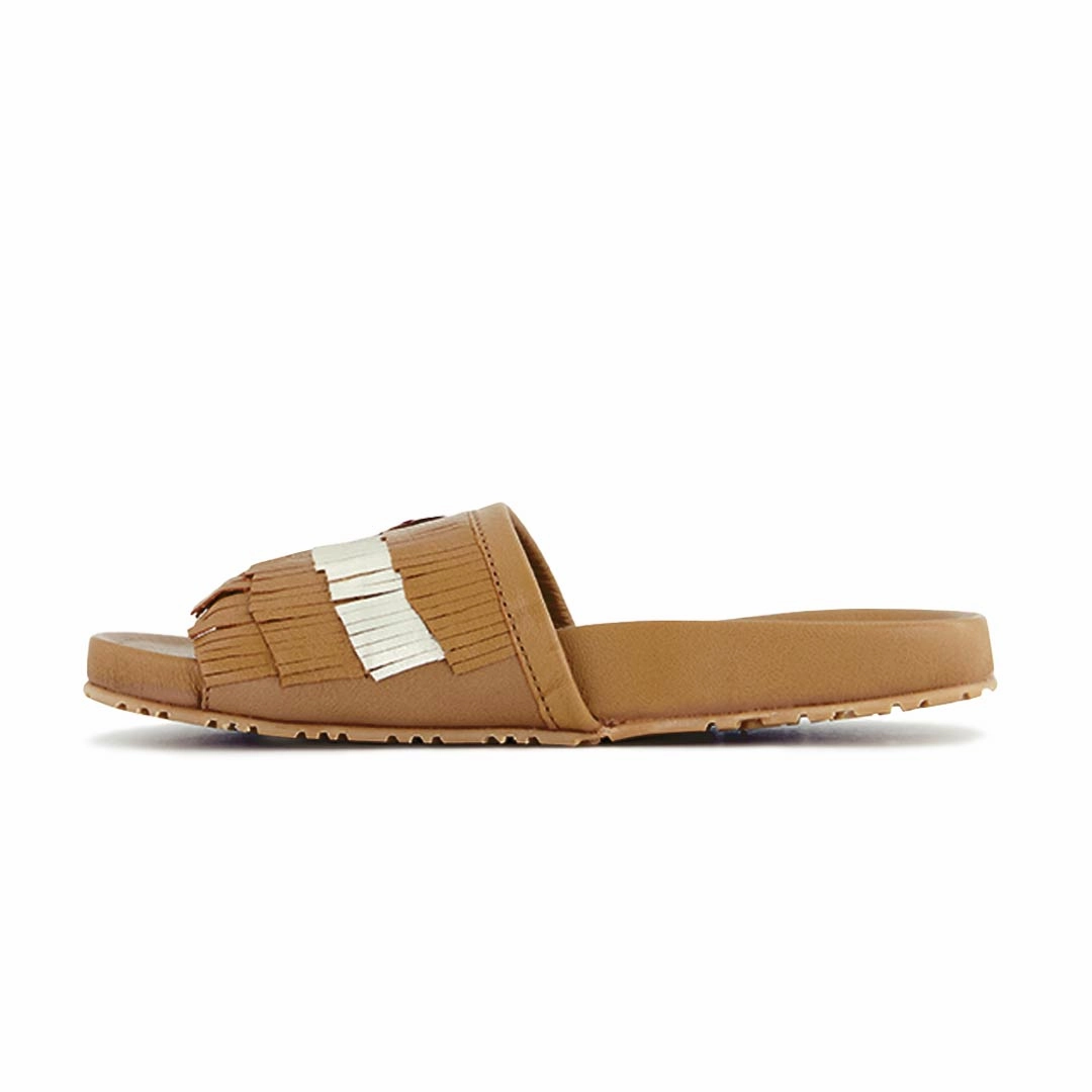 Manitobah - Women's Wasaga Fringed Slides (4061284) Casual Slip-ons