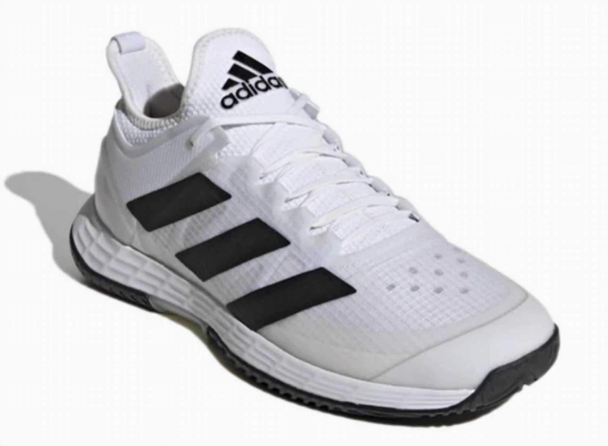 Men's Adizero Ubersonic 4 In White/black/grey thin - sole shoes