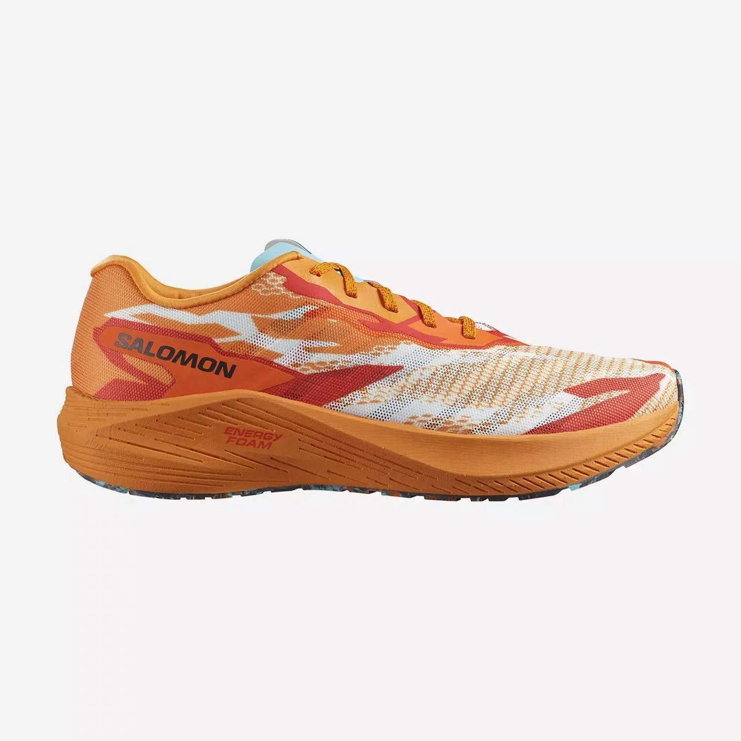 Bright Colors Men's Aero Volt Running Shoes In Turmeric/fiery Red/blue Radiance