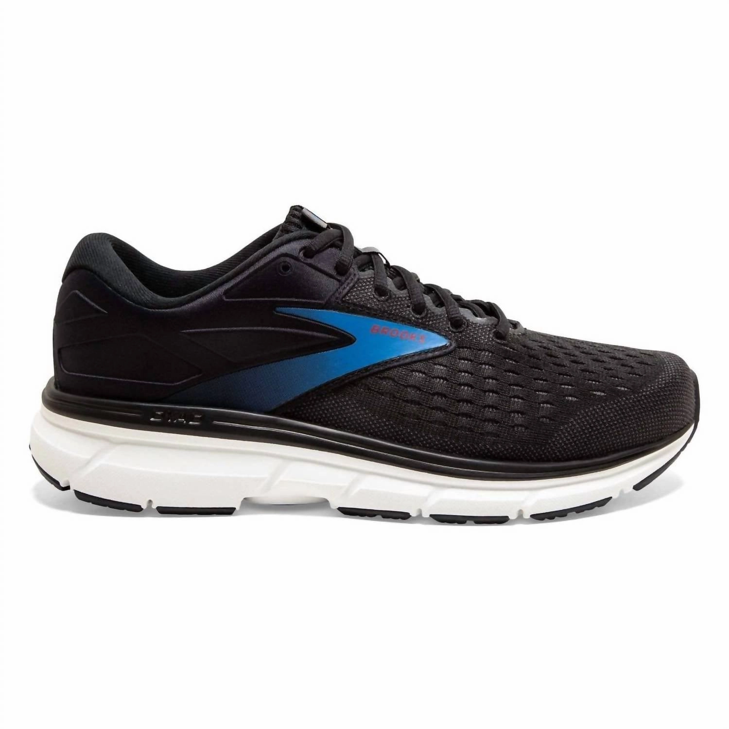 Men's Dyad 11 Running Shoes In Black/ebony/blue antimicrobial upper shoes traction - technology