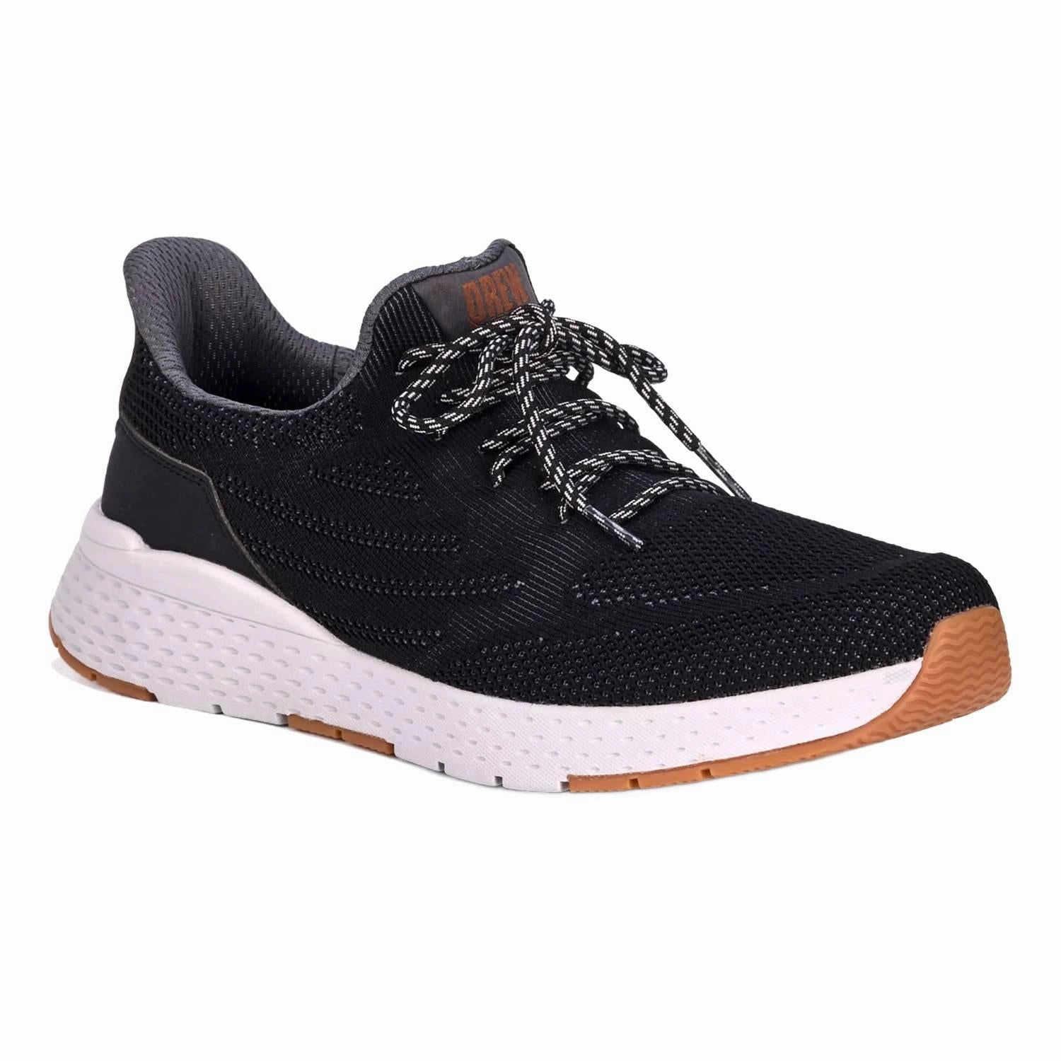 running in the morning shoes Zip-up Men's Echo Slip Resistant Athletic Shoes In Black Mesh Combo