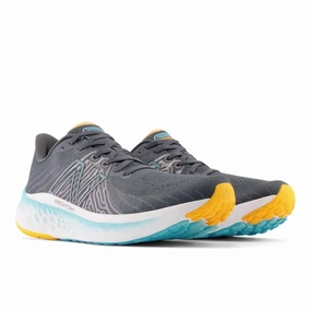 Stable Fit Men's Fresh Foam X Vongo V5 Shoes - D Width In Graphite / Summer Aqua / Hot Marigold
