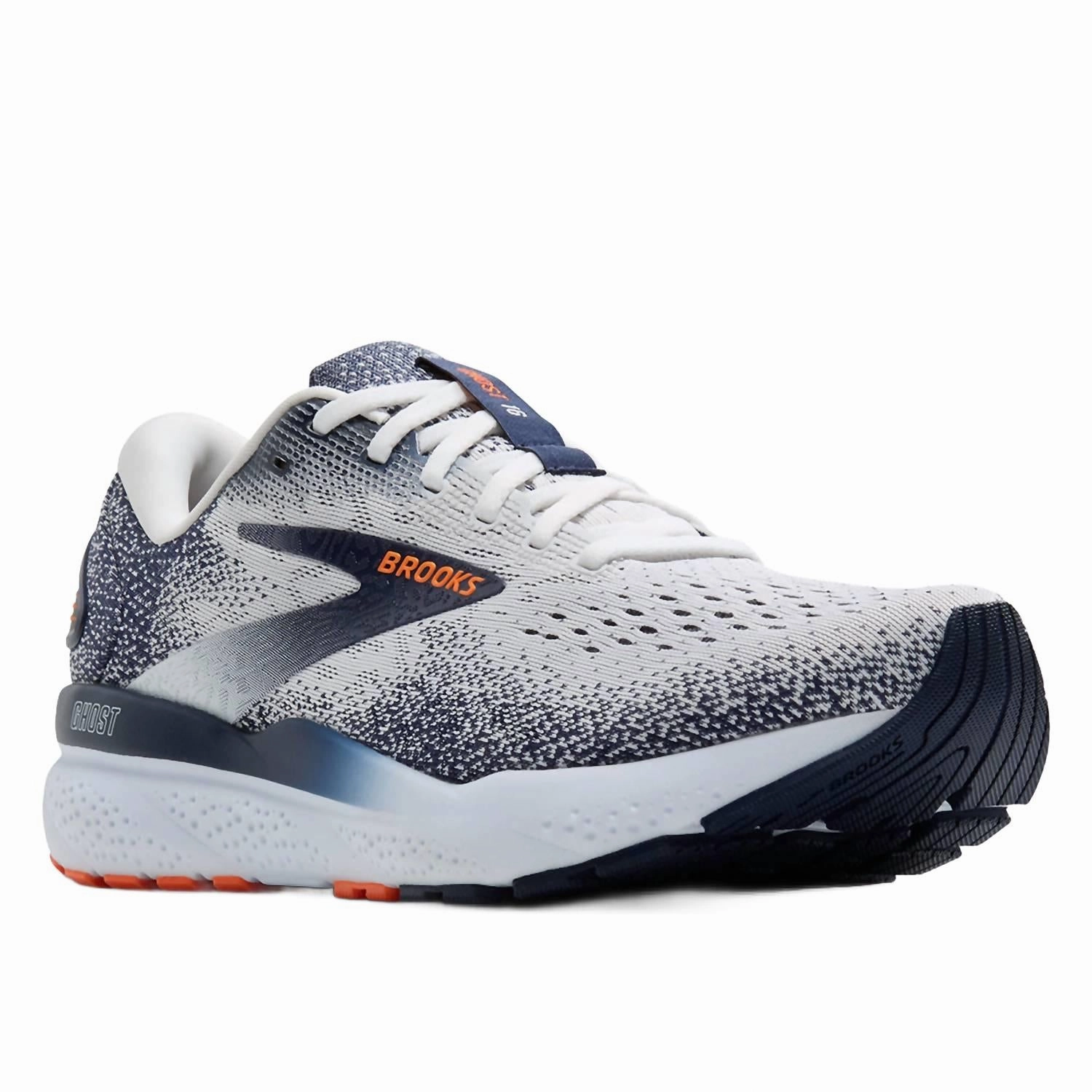 Men's Ghost 16 Road Running Shoes In White/peacoat/orange versatile - feature shoes foam - sole shoes