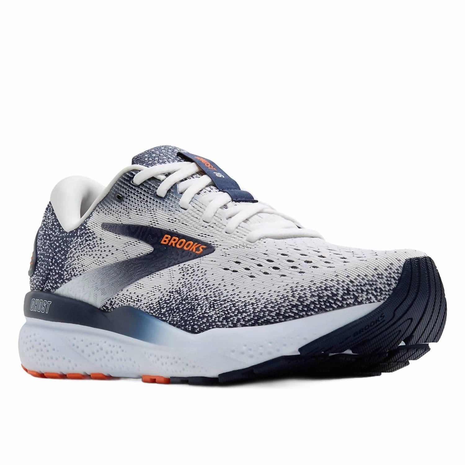 soft - surface running gear cloudy - day shoes Men's Ghost 16 Road Running Shoes In White/peacoat/orange