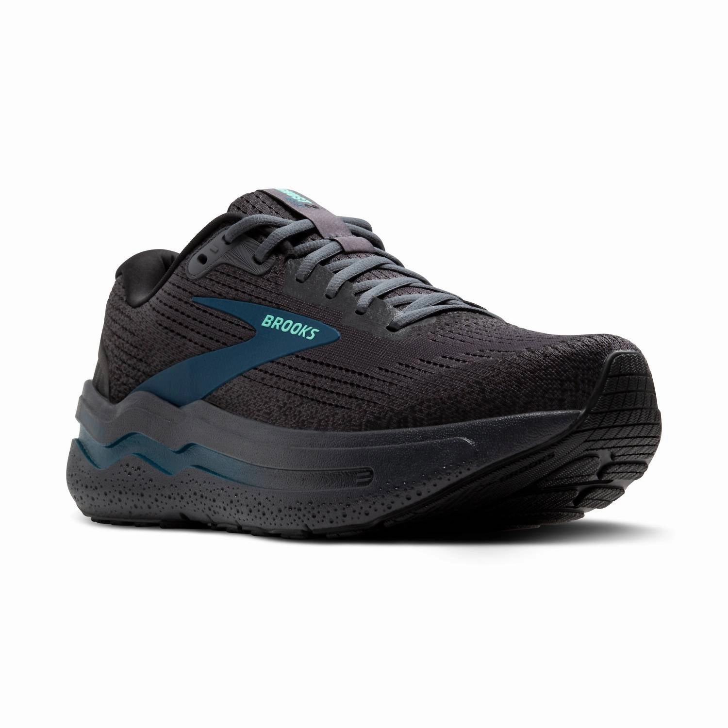 Men's Ghost Max V2 Athletic Shoes In Ebony cushioned flexible shoes