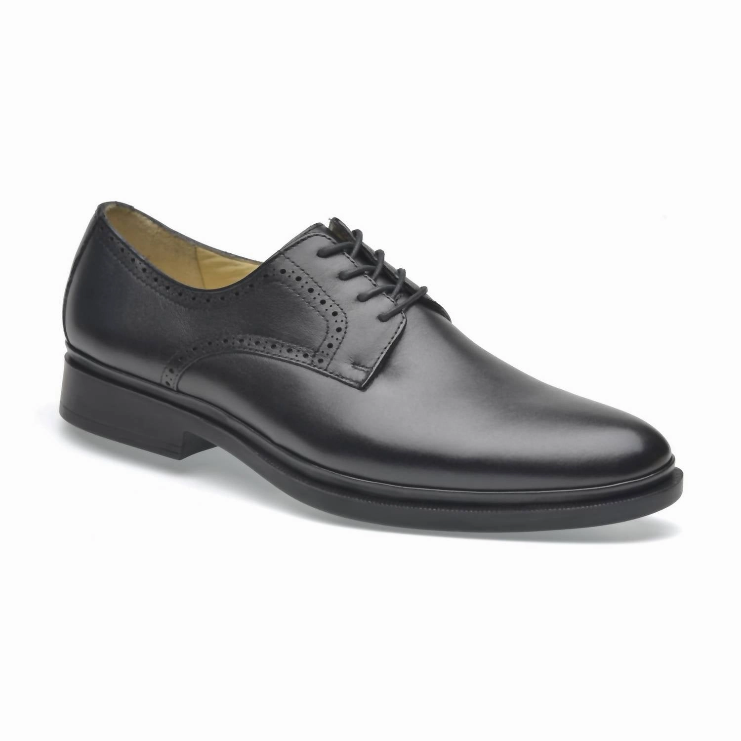 Men's Lambskin Oxfords Classic In Black Pointed Toe Oxfords