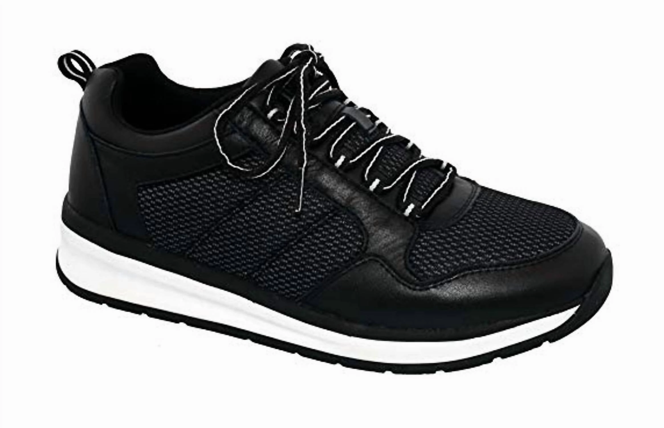 Men's Rocket Athletic Shoes In Black Supination correction running in a basketball court area shoes